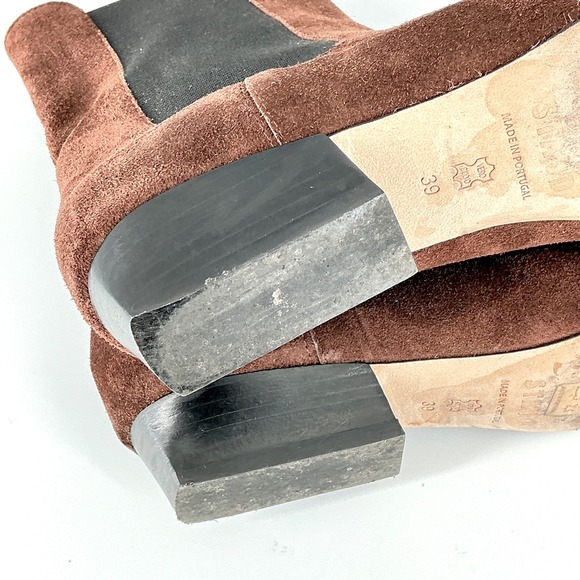 Staud Size 39 US 9 Mahogany Brown Suede Wally Chelsea Boots - Picture 13 of 13